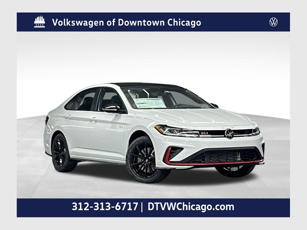 Pure White w/Deep Blk Rf 2026 Volkswagen Jetta GLI Sedan Front-Wheel Drive 7-Speed Dual Clutch
