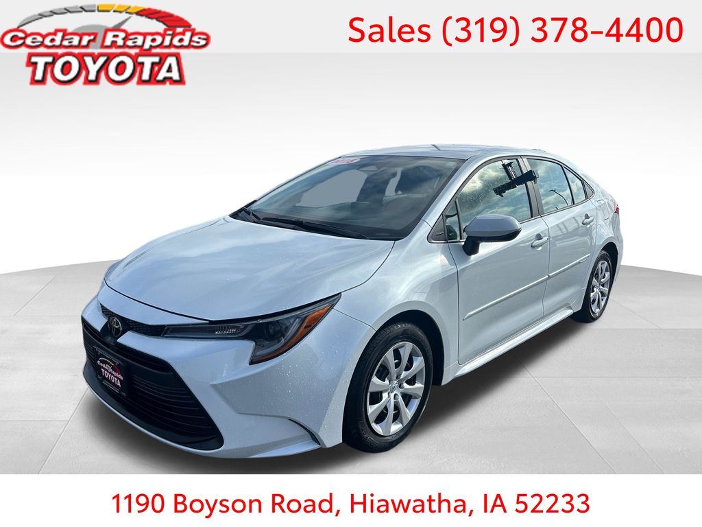 Pearl 2025 Toyota Corolla LE FWD Sedan Front-Wheel Drive Continuously Variable Transmission