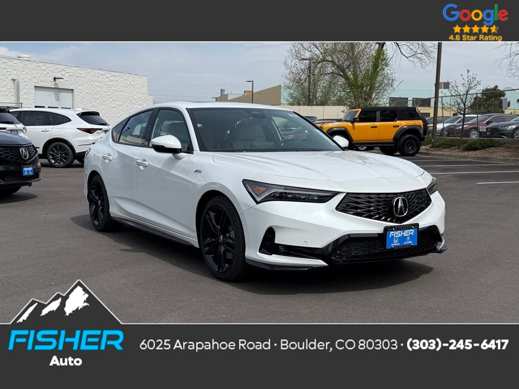 Gray (PLATINUM WHT P) 2026 Acura Integra FWD with Technology and A-SPEC Package Sedan Front-Wheel Drive Continuously Variable Transmission