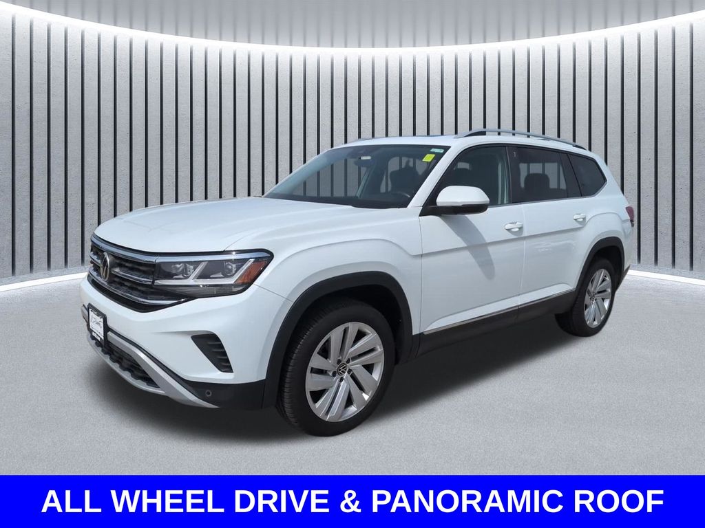 Pure White 2021 Volkswagen Atlas V6 SEL 4Motion SUV / Crossover All-Wheel Drive 8-Speed Automatic