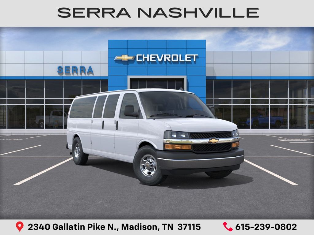 Summit White 2025 Chevrolet Express 3500 LS Extended RWD Van Rear-Wheel Drive