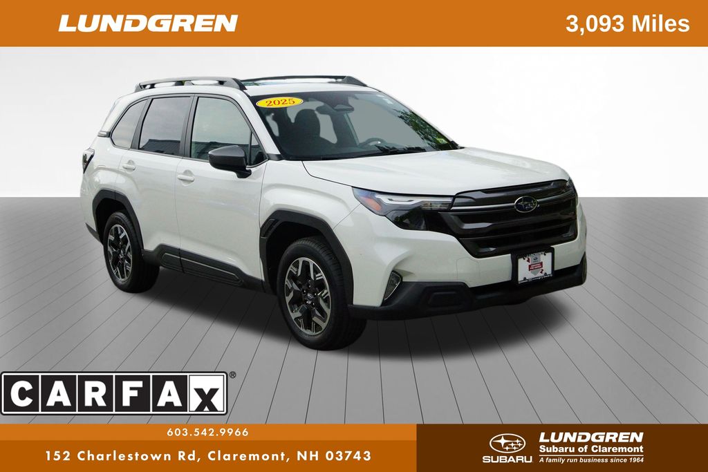 Crystal White Pearl 2025 Subaru Forester SUV / Crossover All-Wheel Drive Continuously Variable Transmission