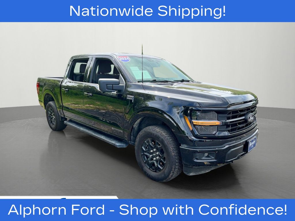 Black 2024 Ford F-150 Pickup Truck Four-Wheel Drive Automatic