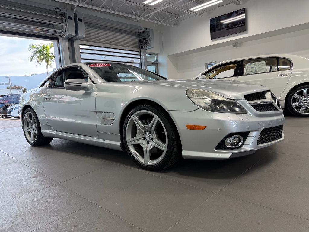 Iridium Silver Metallic 2009 Mercedes-Benz SL-Class SL 550 Convertible Rear-Wheel Drive 7-Speed Automatic