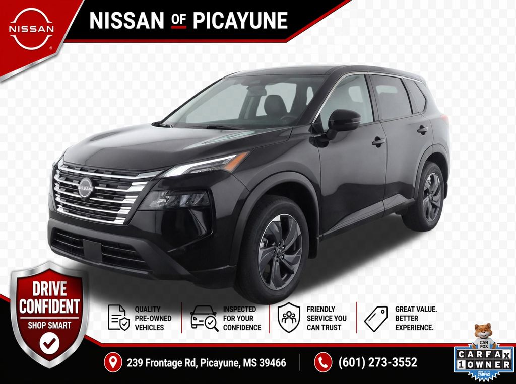 Super Black 2024 Nissan Rogue SUV / Crossover Front-Wheel Drive Continuously Variable Transmission