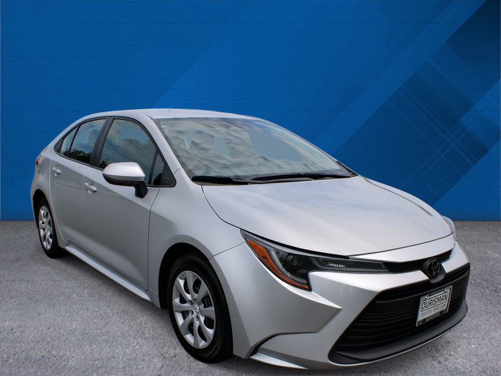 Classic Silver Metallic 2024 Toyota Corolla LE FWD Sedan Front-Wheel Drive Continuously Variable Transmission