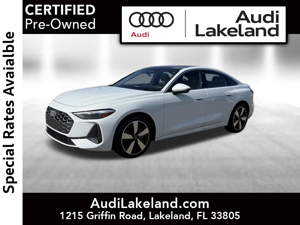 Glacier White 2025 Audi A5 Sedan All-Wheel Drive 7-Speed Automatic