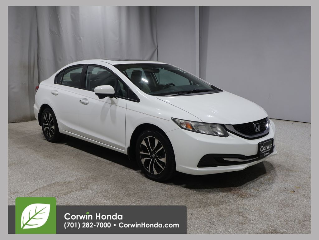 White Orchid Pearl 2014 Honda Civic Sedan Front-Wheel Drive Continuously Variable Transmission