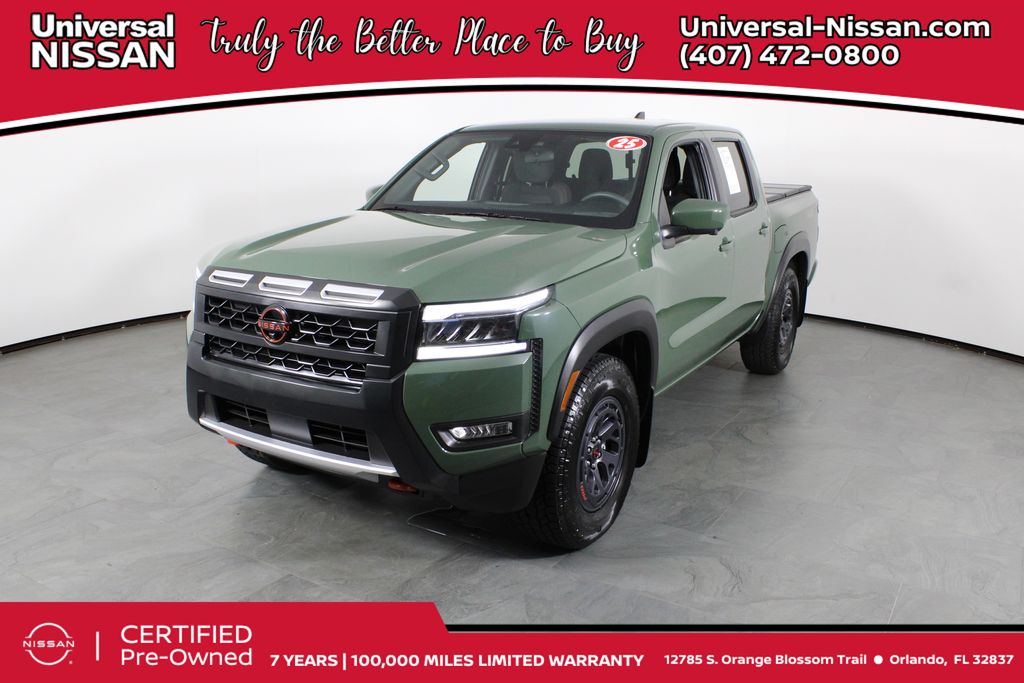 Tactical Green Metallic 2025 Nissan Frontier PRO-X Crew Cab RWD Pickup Truck 4X2 9-Speed Automatic Overdrive