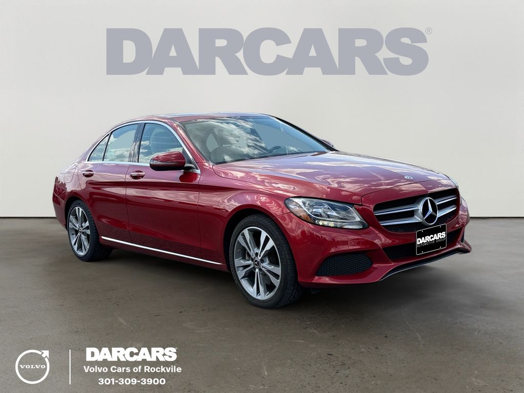 Red 2018 Mercedes-Benz C-Class C 300 Sedan RWD Sedan Rear-Wheel Drive 9-Speed Automatic
