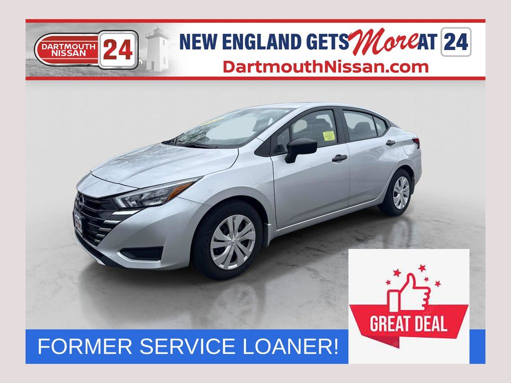 Brilliant Silver Metallic 2025 Nissan Versa S FWD Sedan Front-Wheel Drive Continuously Variable Transmission