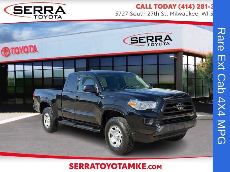 Midnight Black Metallic 2022 Toyota Tacoma Pickup Truck Four-Wheel Drive 6-Speed Automatic