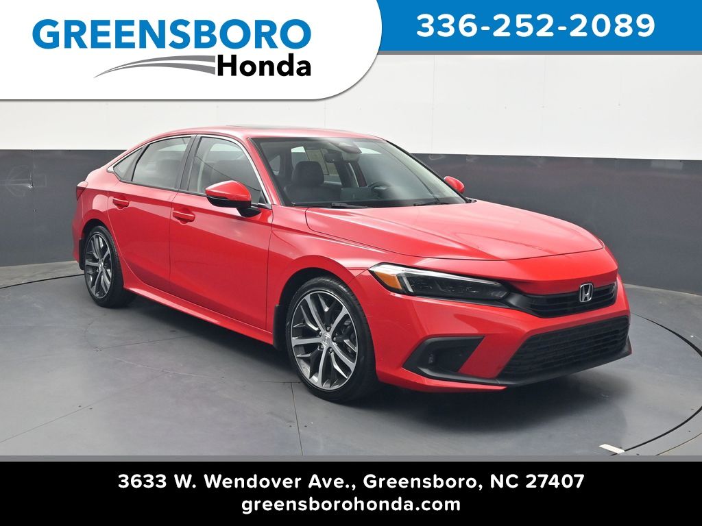 Rallye Red 2022 Honda Civic Sedan Front-Wheel Drive Continuously Variable Transmission