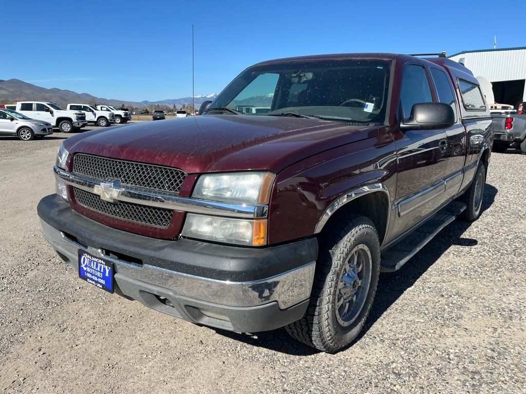 Dark Carmine Red Metallic 2003 Chevrolet Silverado 1500 LS Extended Cab 4WD Pickup Truck Four-Wheel Drive 4-Speed Automatic Overdrive