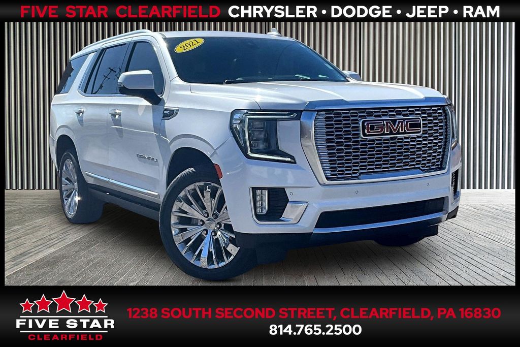 White Frost Tricoat 2021 GMC Yukon Denali 4WD SUV / Crossover Four-Wheel Drive