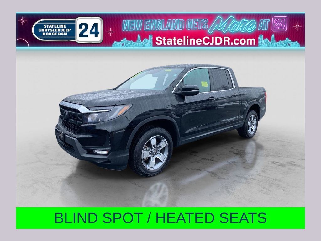 Crystal Black Pearl 2025 Honda Ridgeline RTL AWD Pickup Truck All-Wheel Drive 9-Speed Automatic