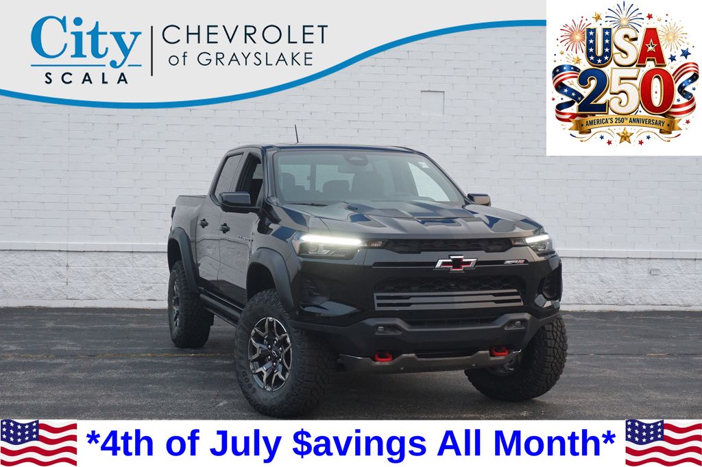 Black 2026 Chevrolet Colorado Pickup Truck Four-Wheel Drive 8-Speed Automatic