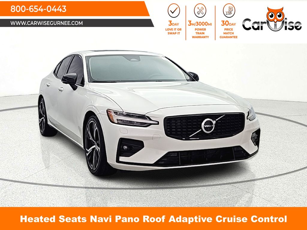 Crystal White 2024 Volvo S60 B5 Plus Dark Theme AWD Sedan All-Wheel Drive Automatic