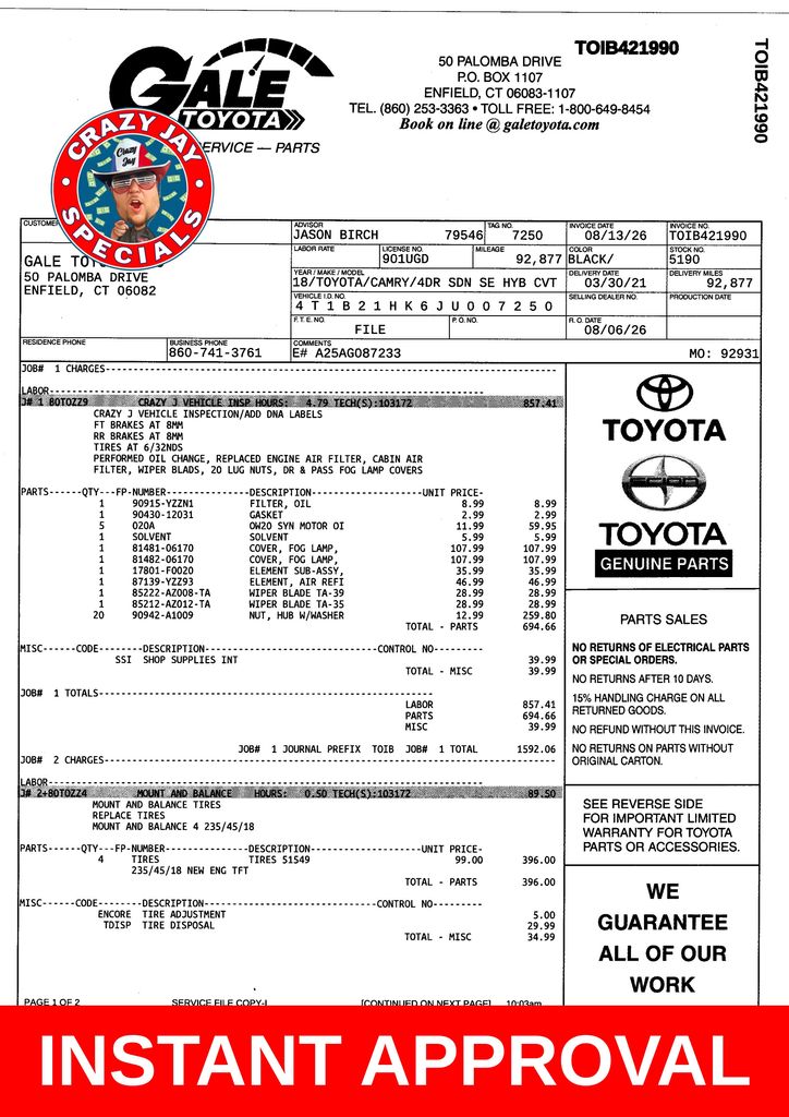 Used 2018 Toyota Camry Hybrid Sedan