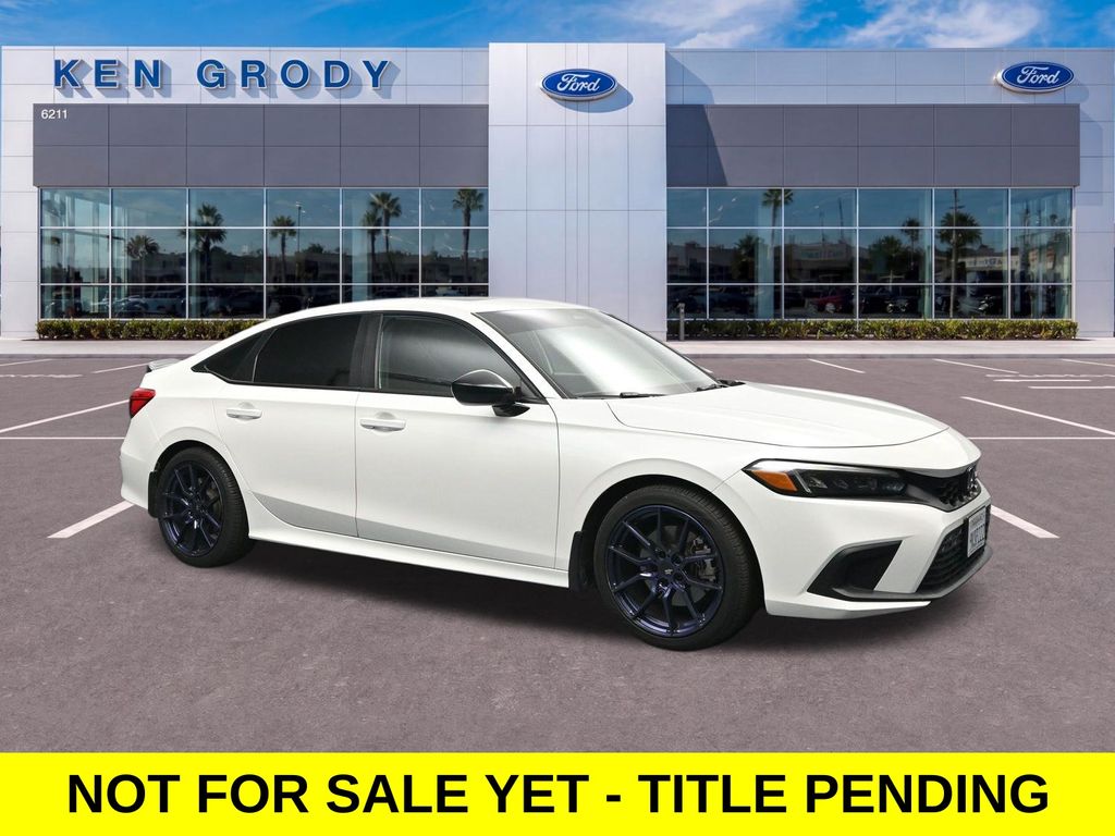 White 2024 Honda Civic Sedan Front-Wheel Drive 6-Speed Manual