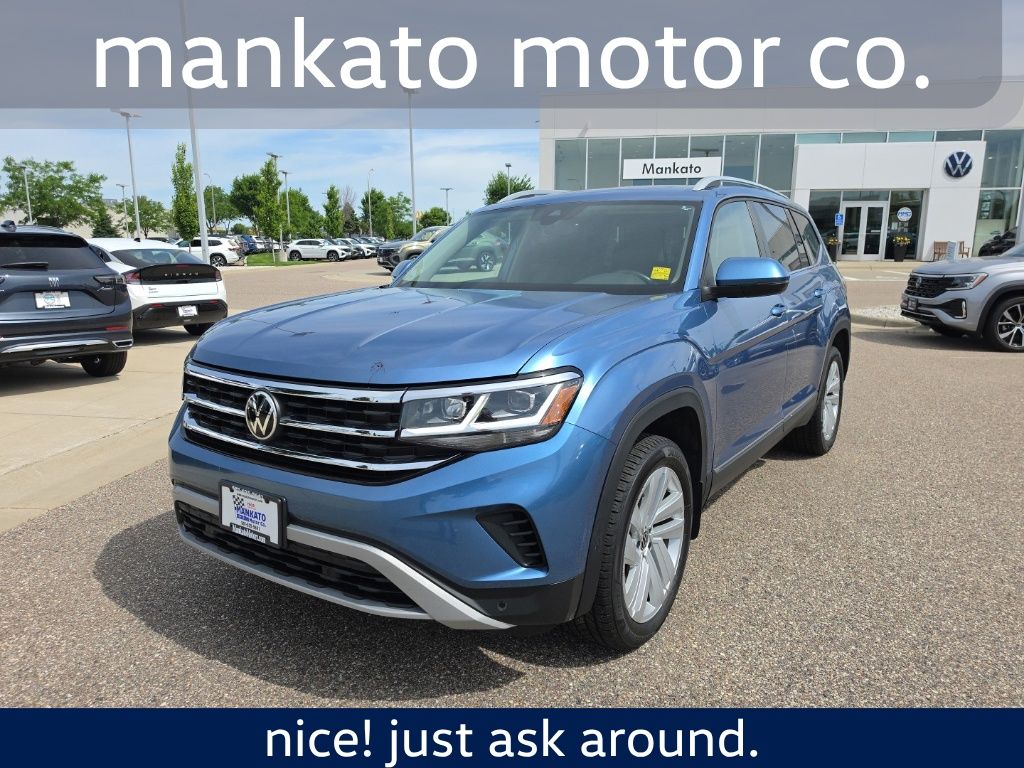 Pacific Blue Metallic 2021 Volkswagen Atlas SUV / Crossover All-Wheel Drive 8-Speed Automatic