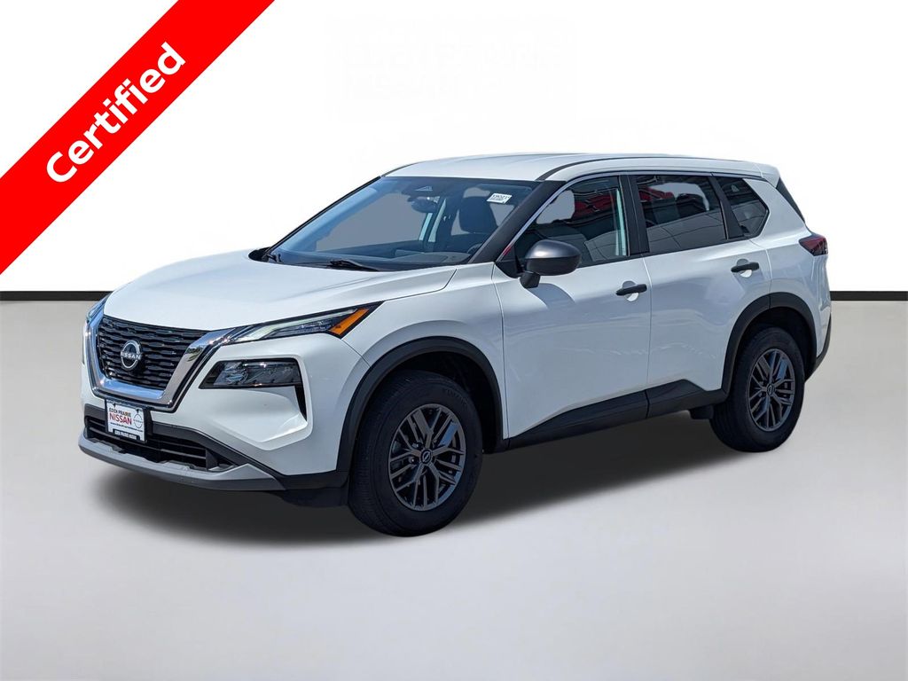 Glacier White 2023 Nissan Rogue SUV / Crossover Front-Wheel Drive Continuously Variable Transmission