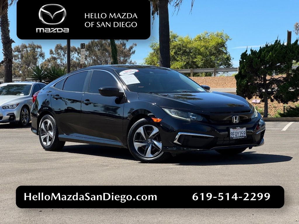 Crystal Black Pearl 2020 Honda Civic Sedan Front-Wheel Drive Continuously Variable Transmission