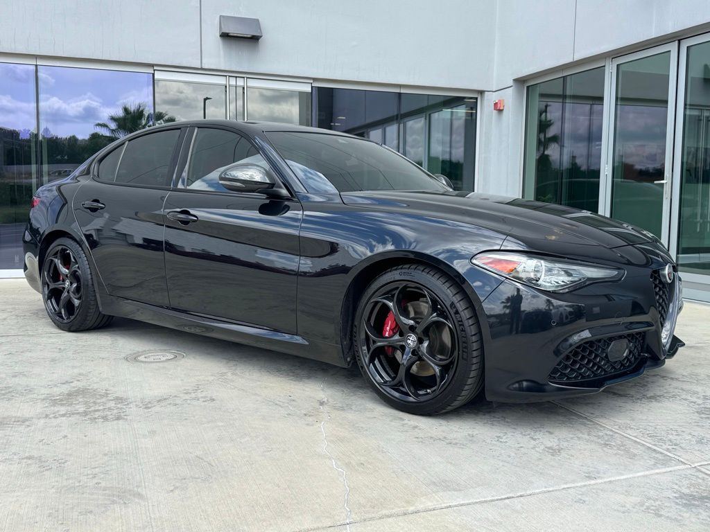Vulcano Black Metallic 2020 Alfa Romeo Giulia Ti Sport RWD Sedan Rear-Wheel Drive 8-Speed Automatic