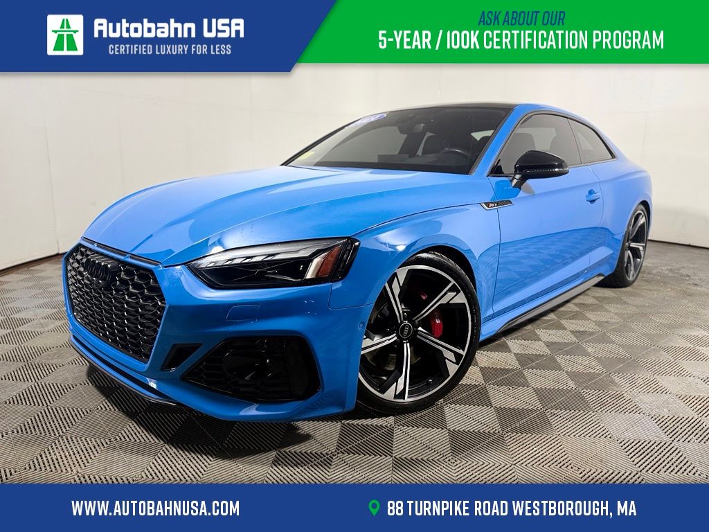 Blue 2021 Audi RS 5 Coupe All-Wheel Drive 8-Speed Automatic