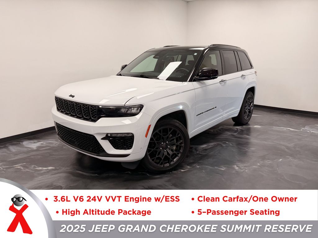 Bright White Clearcoat 2025 Jeep Grand Cherokee Summit Reserve 4WD SUV / Crossover Four-Wheel Drive 8-Speed Automatic