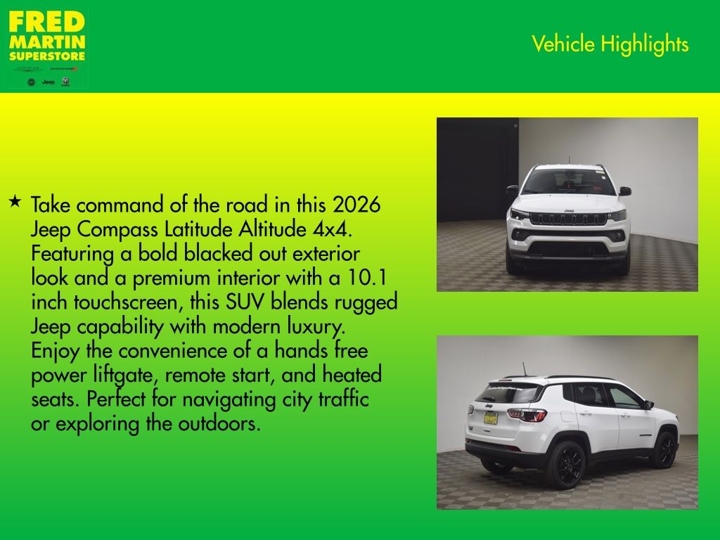 new 2026 Jeep Compass car, priced at $30,176