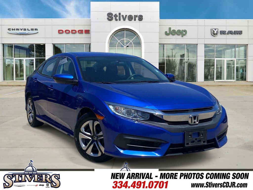 Aegean Blue Metallic 2017 Honda Civic LX Sedan Front-Wheel Drive Continuously Variable Transmission