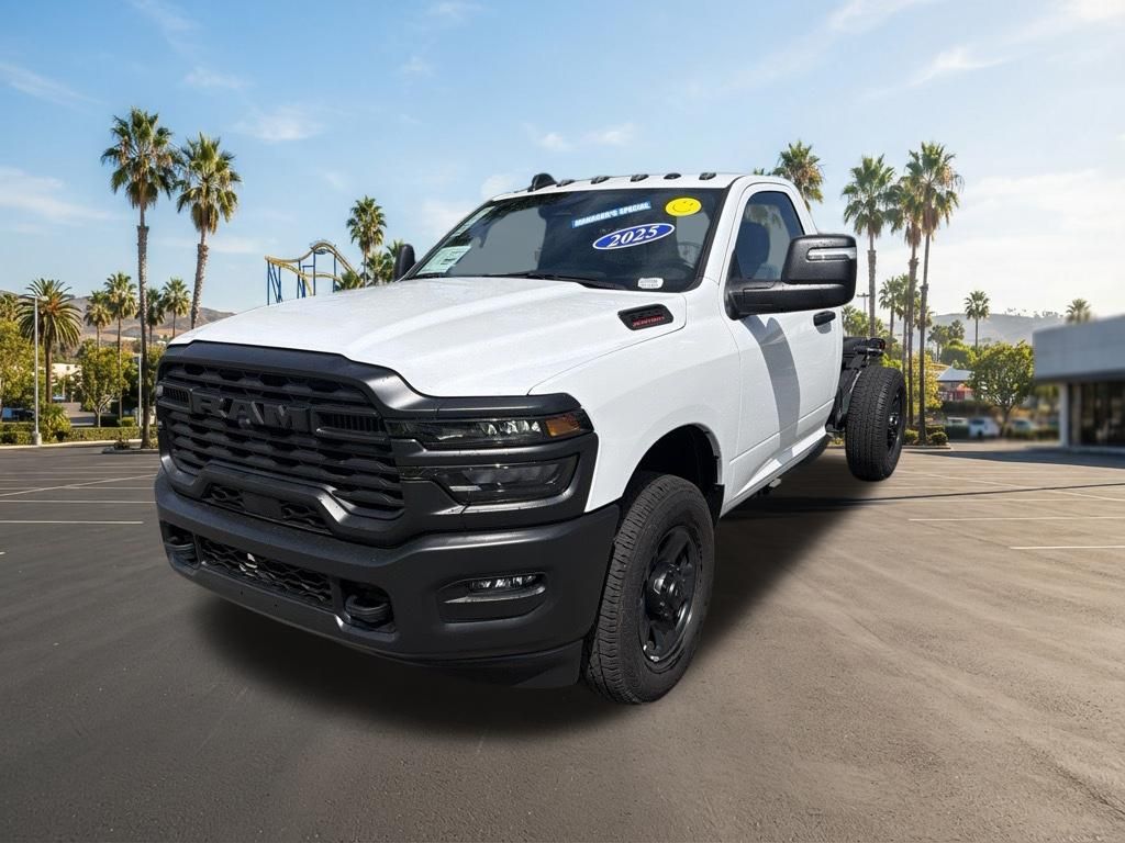 Bright White Clearcoat 2025 RAM 3500 Chassis Pickup Truck 4X2 8-Speed Automatic