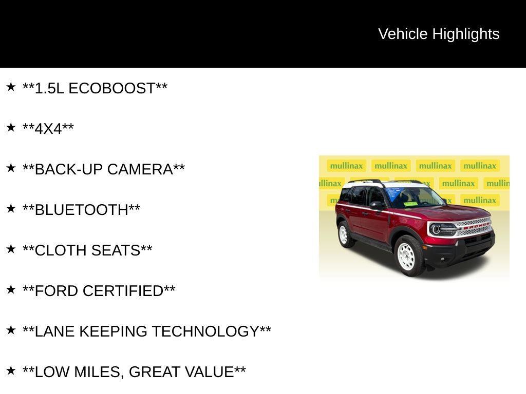 Certified Used 2025 Red Ford Heritage image 13