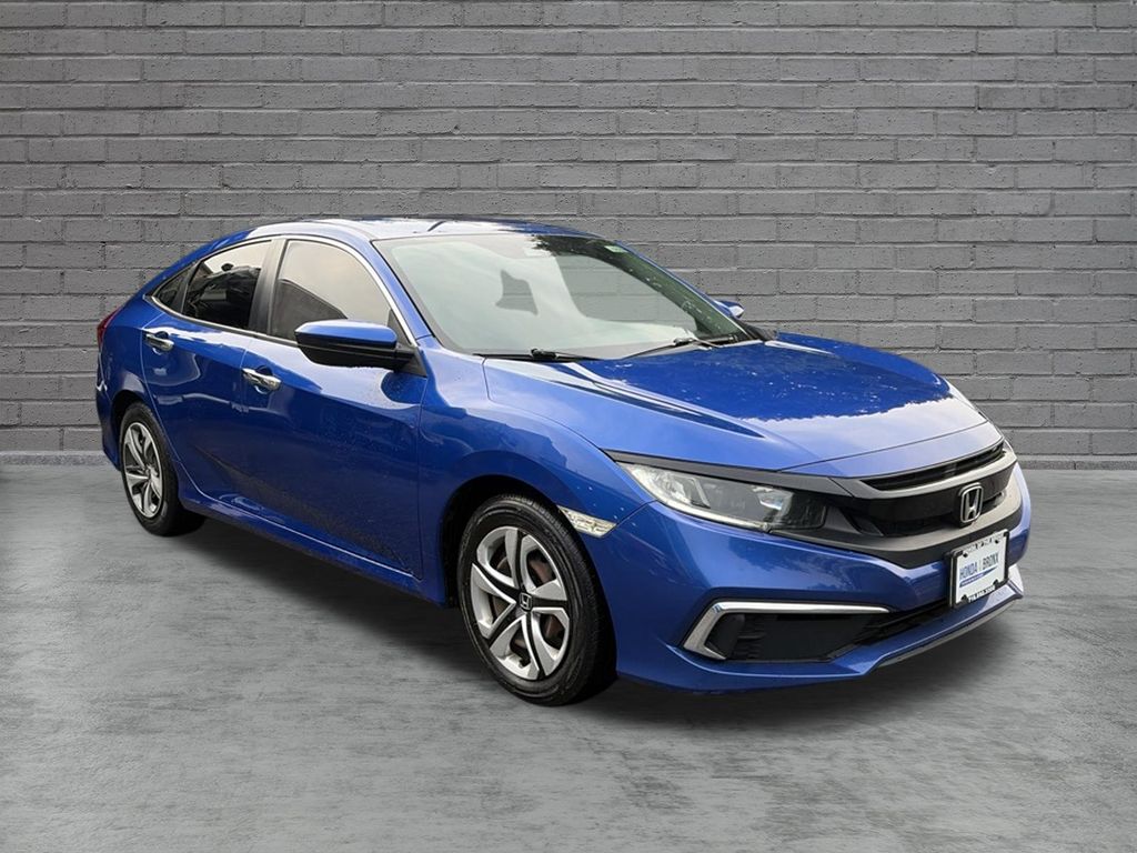 Aegean Blue Metallic 2019 Honda Civic Sedan Front-Wheel Drive Continuously Variable Transmission