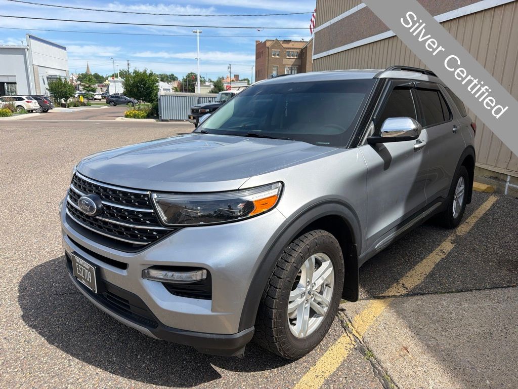 Iconic Silver Metallic 2020 Ford Explorer SUV / Crossover All-Wheel Drive Automatic