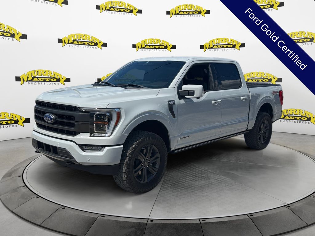 Avalanche Gray 2023 Ford F-150 Lariat SuperCrew 4WD Pickup Truck Four-Wheel Drive Automatic