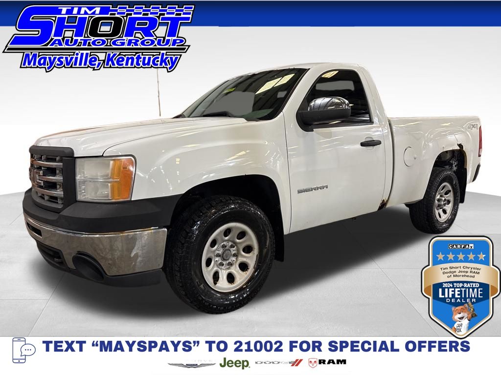 Summit White 2011 GMC Sierra 1500 Work Truck 4WD Pickup Truck Four-Wheel Drive 4-Speed Automatic Overdrive