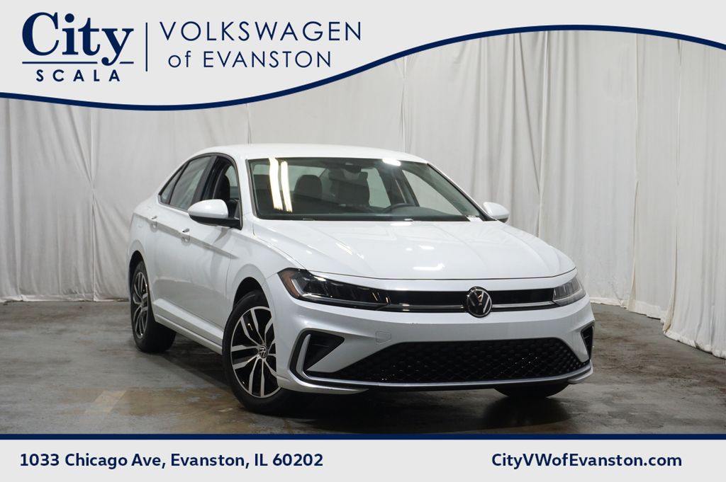 Opal White Pearl 2025 Volkswagen Jetta Sedan Front-Wheel Drive 8-Speed Automatic