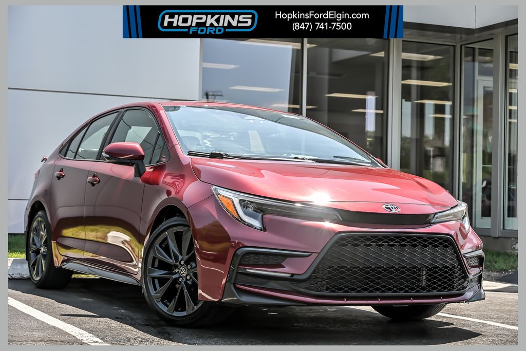 Red (Ruby Flare Pearl) 2023 Toyota Corolla Sedan Front-Wheel Drive Continuously Variable Transmission
