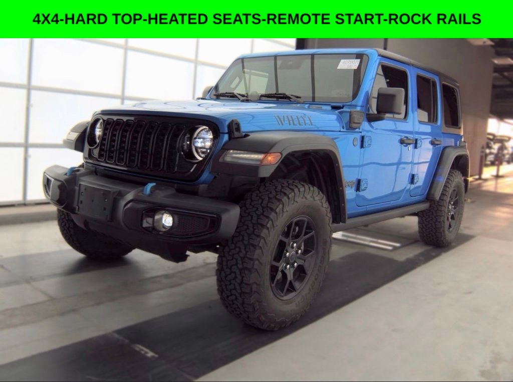 Hydro Blue Pearlcoat 2024 Jeep Wrangler 4xe SUV / Crossover Four-Wheel Drive 8-Speed Automatic