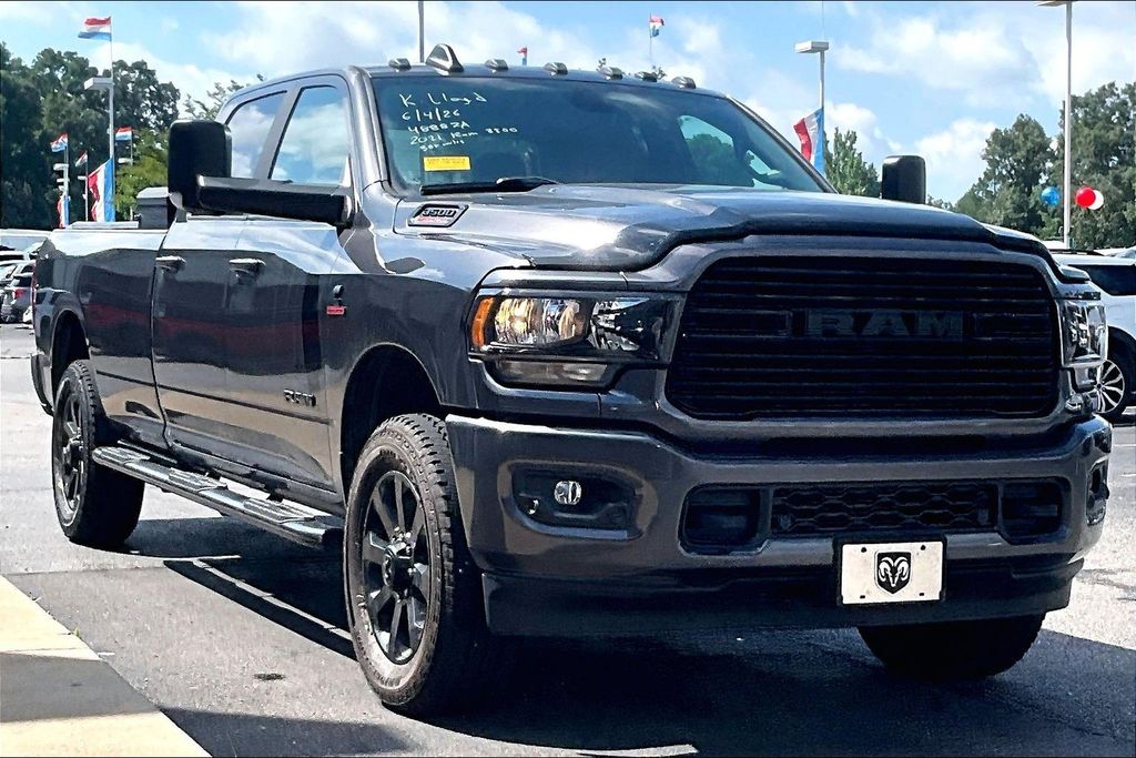 Gray (Granite Crystal Metallic Clearcoat) 2021 RAM 3500 Big Horn Crew Cab LB 4WD Pickup Truck Four-Wheel Drive 6-Speed Automatic