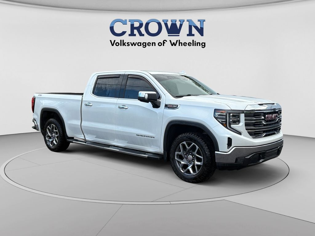 White Frost Tricoat 2022 GMC Sierra 1500 Pickup Truck Four-Wheel Drive Automatic