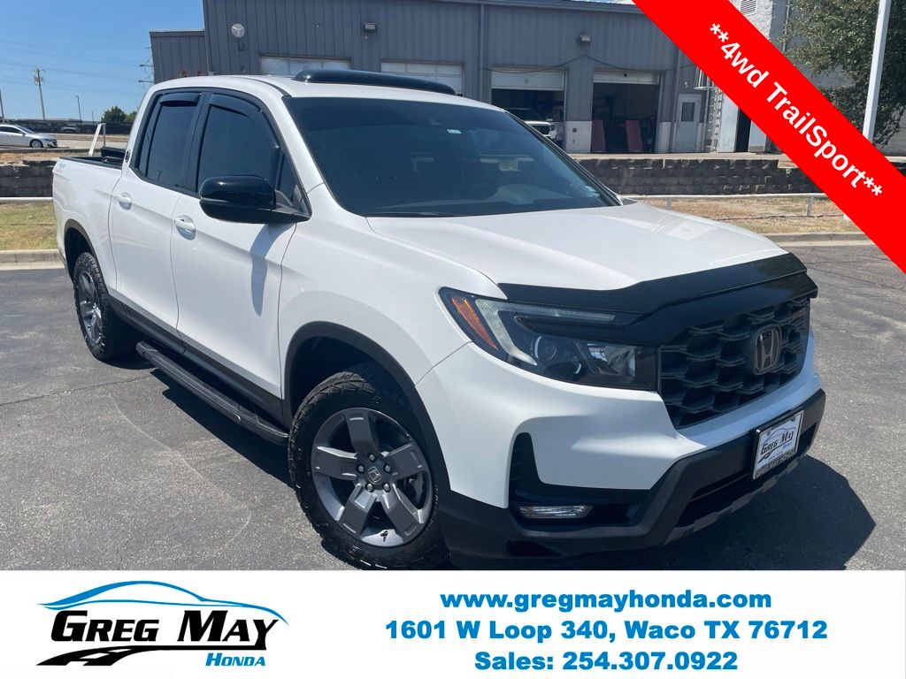 2024 Honda Ridgeline TrailSport White at Greg May Honda