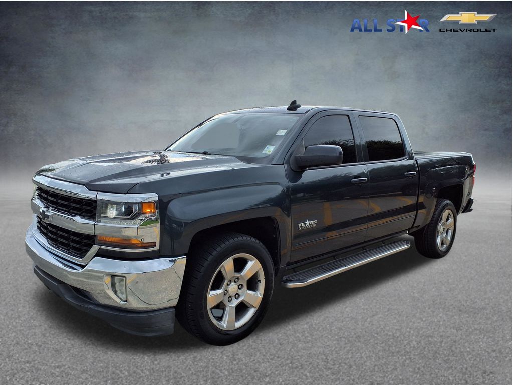 Gray (Graphite Metallic) 2018 Chevrolet Silverado 1500 LT Crew Cab RWD Pickup Truck 4X2 6-Speed Automatic Overdrive
