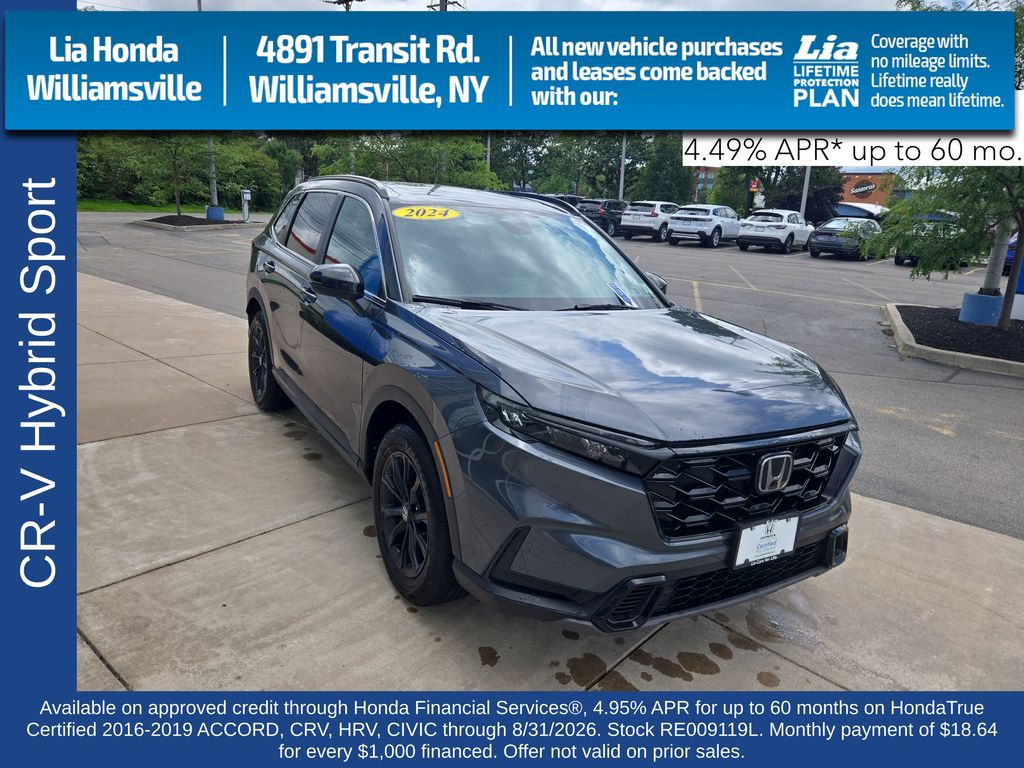 Meteorite Gray Metallic 2024 Honda CR-V Hybrid SUV / Crossover All-Wheel Drive Continuously Variable Transmission