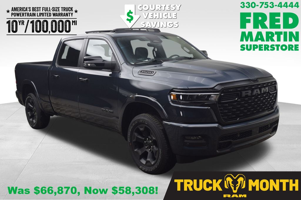 Forged Blue Metallic 2026 RAM 1500 Big Horn Crew Cab 4WD Pickup Truck Four-Wheel Drive 8-Speed Automatic