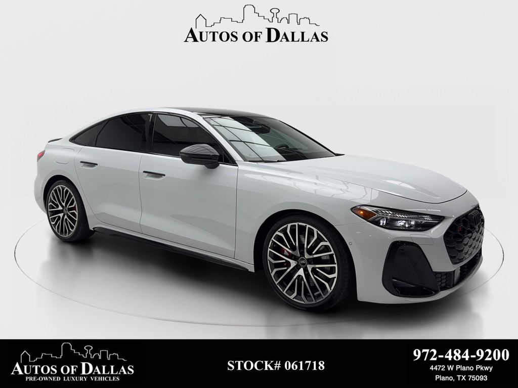 Glacier White 2025 Audi S5 3.0T quattro Premium Plus Sedan All-Wheel Drive 7-Speed Automatic