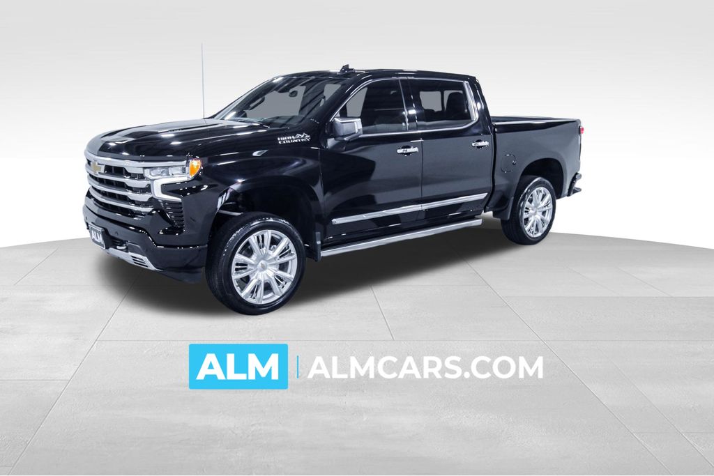 Black 2023 Chevrolet Silverado 1500 High Country Crew Cab 4WD Pickup Truck Four-Wheel Drive Automatic
