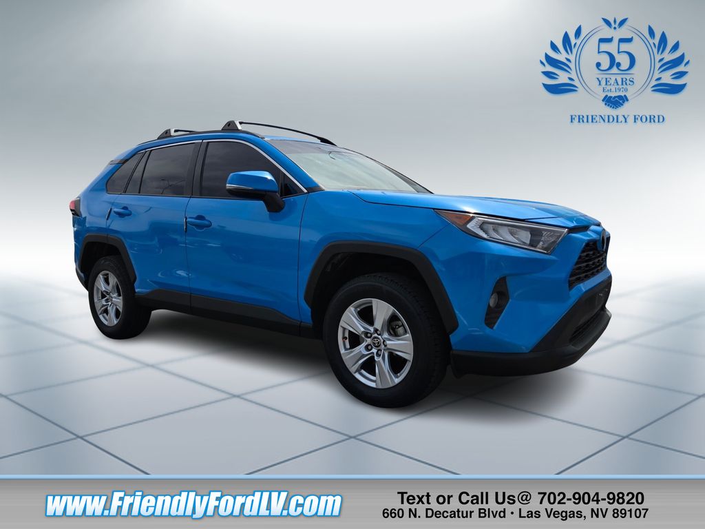 Blue 2021 Toyota RAV4 XLE FWD SUV / Crossover Front-Wheel Drive 8-Speed Automatic